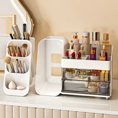 Makeup storage box, desktop, large capacity, cosmetic organizer