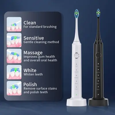 Sonic Electric Toothbrush and Water Flosser Rechargeable Set, 2-in-1, Large Water Tank - 4