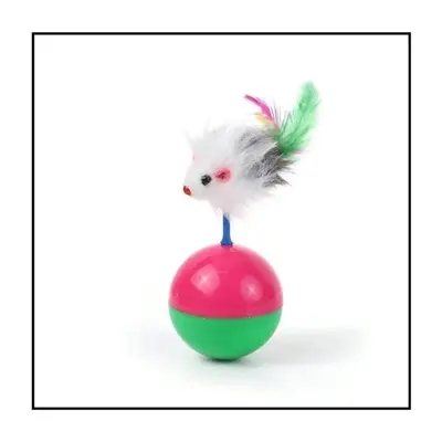 Cat tumbler toy, plush mouse, interactive - 7