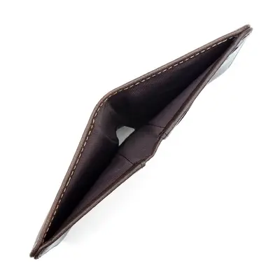 Minimalist Vertical Men's Leather Wallet, Ultra-Thin, Multi-Card Slots