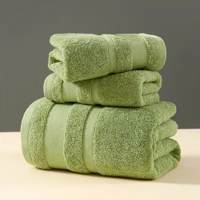 Reine Baumwoll-Geschenk-Handtuch Badetuch Export einfarbig großes Badetuch Baumwoll-Saugfähiges Bad grenzüberschreitendes Handtuchset Personalisierung - 12