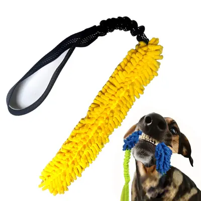 Interactive Tug-of-War Plush Dog Toy, Chew-Resistant Polyester Puzzle Toy - 8