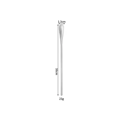 Japanese-Style 304 Stainless Steel Fruit Fork and Long Handle Coffee Stirring Spoon - 11