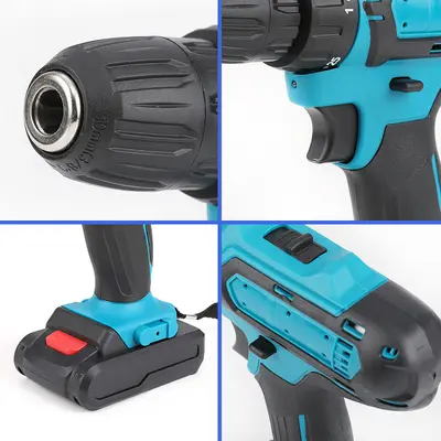 Rechargeable lithium electric drill and screwdriver set