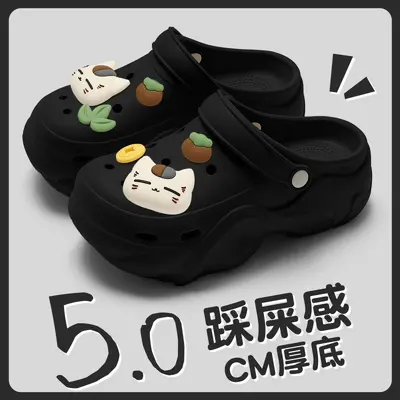Women's Cartoon Hole Slippers, EVA, Non-Slip Thick Sole, Summer 2025 - 12