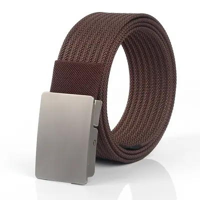 Men's Automatic Buckle Canvas Belt Imitation Nylon Outdoor Comfortable Military Training Shorts Belt Versatile Tactical Belt - 8