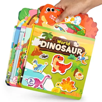 Reusable Silicone Gel Sticker Quiet Book for Kids Educational Toy - 6