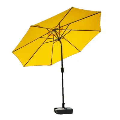 2M Tilting Outdoor Garden Umbrella with Center Pole, Sun and Rain Protection