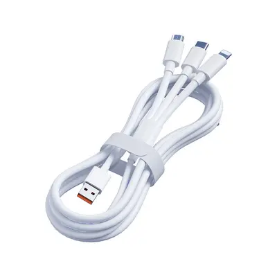 【3C认证】商超门店款适用120W超级快充6A数据线定制三合一充电线