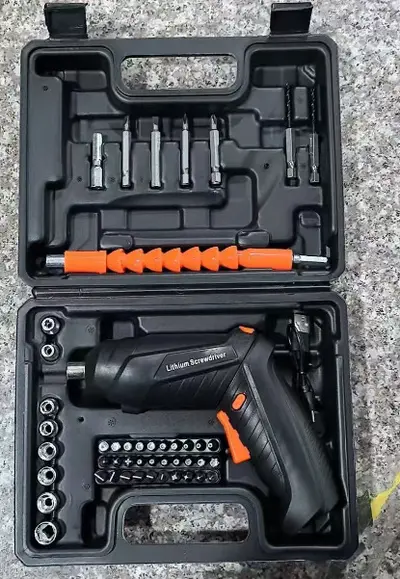 Mini elektrikli tornavida sınır ötesi dönüştürülebilir tornavida şarj edilebilir lityum pil çok fonksiyonlu ev tipi elektrikli matkap seti - 12
