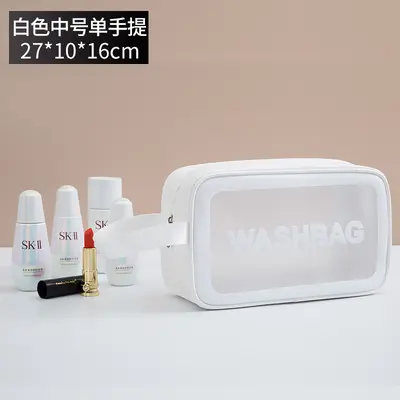 PVC Kosmetiktasche mit Matteffekt, einfache große Toilettentasche, PU wasserdichte tragbare Toilettentasche, tragbare Reise-Aufbewahrungstasche - 13