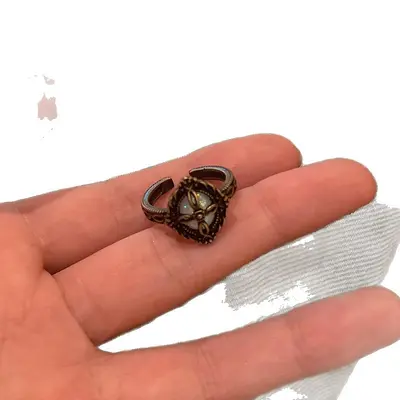 Boho-Stil Ring, Vintage, Stammesmotiv - 5