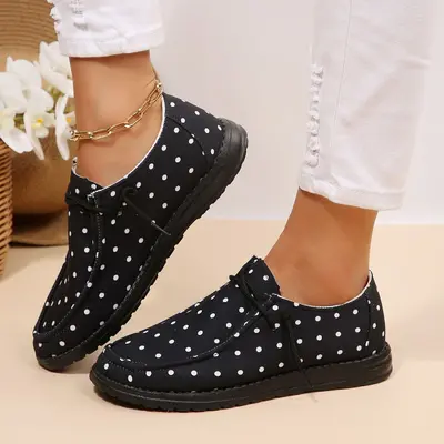 Women's Plus Size Flat Slip-On Loafers, Low-Top, 2026 Spring and Autumn - 11