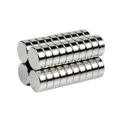 Round neodymium magnet, nickel-plated, strong mini fridge magnet