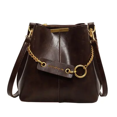 Women's Retro Bucket Bag, Autumn Winter Style, Single Shoulder Crossbody - 6