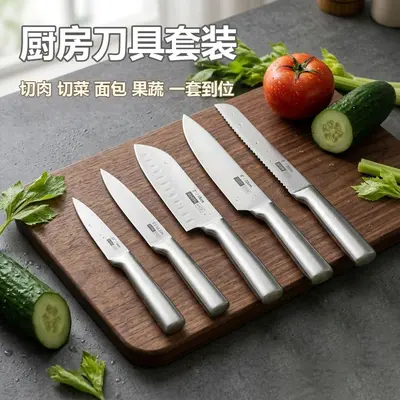 5-Piece Knife Set Chef Kitchen Knife Stainless Steel