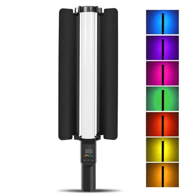 Pangniu Renkli Arka Plan RGB Fotoğrafik Dolgu Işığı Taşınabilir LED Profesyonel Işık Yayını Atmosfer Işığı El Tipi Çubuk Işık - 8