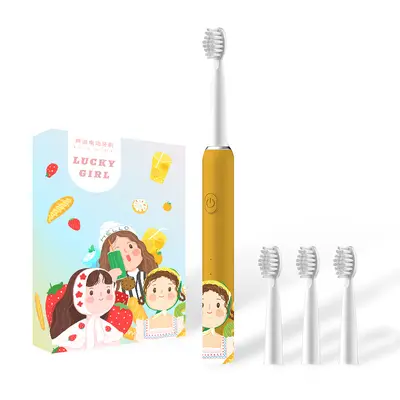 Children's Electric Toothbrush with Yellow Duck Cartoon Design, USB Rechargeable Ultrasoni - 11