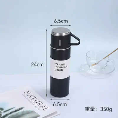 304 stainless steel insulated cup, three-lid gift set