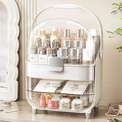 Dust-proof cosmetic storage box, large capacity - 10