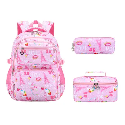 Amazon Cross-Border Hot-Selling Backpack Girls Three-Piece Set School Bag Elementary School Campus Cute Ins Style Shoulder Backpack