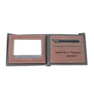 Personalisierbare Kurze Herrenbrieftasche mit Skizzenmuster - 3