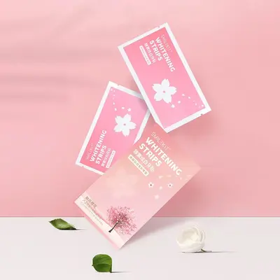 Kirschblüten-Enzym-Zahnweißstreifen, einzeln verpackt - 4