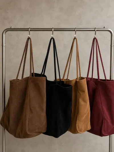 Autumn Winter Large Capacity Suede Lazy Style Single Shoulder Bag Tote Literary Student Versatile Handbag Shopping Bag - 1