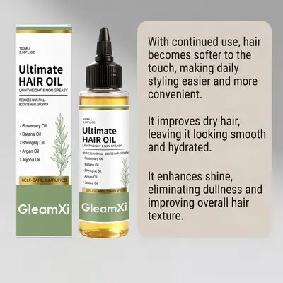 GleamXi 轻润丰盈护发油 日常温和保湿盈润柔顺秀发清爽护发油