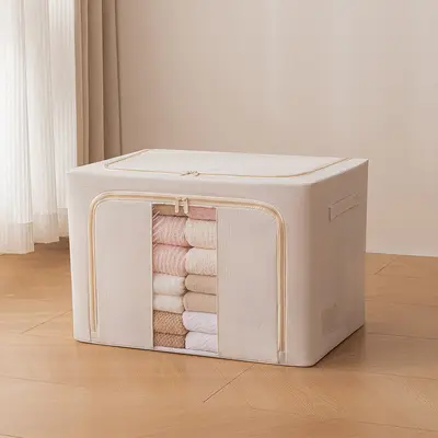 Kleidungsaufbewahrungsbox aus Stoff, faltbar, großes Fassungsvermögen - 9