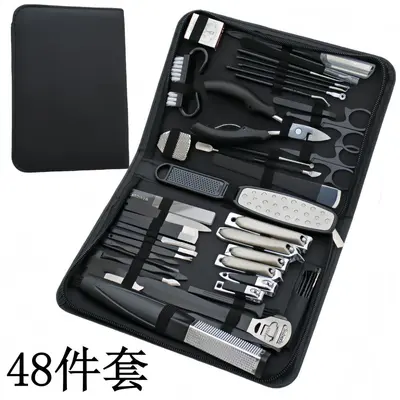 跨境48件美甲修脚器套装修脚刀甲沟指甲钳斜口指甲刀指甲剪鹰嘴钳 - 7