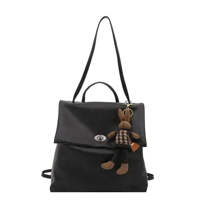 Women's Retro College-Style Backpack, Soft Surface, Large Capacity - 5