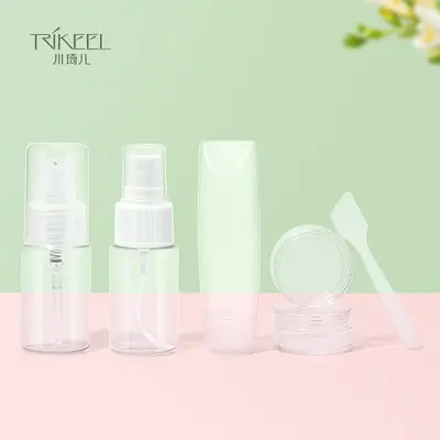 6-Piece Travel Bottle Set with 30 ml Spray Bottle and Portable Lotion Bottle