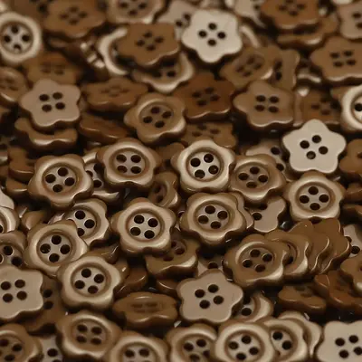 Plum Blossom Resin Buttons for Black and White Shirts and Cardigans - 10