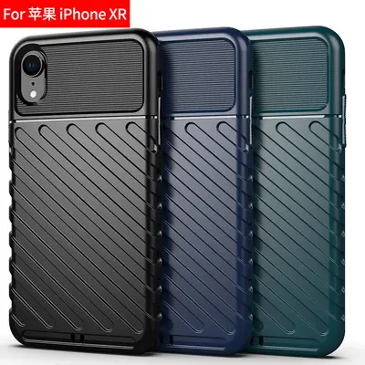 iPhone XR cep telefonu kılıfı için uygundur Apple XR cep telefonu kılıfı Thunder düşmeyi önleyici yumuşak silikon kalınlaştırılmış her şey dahil saf renk - 3