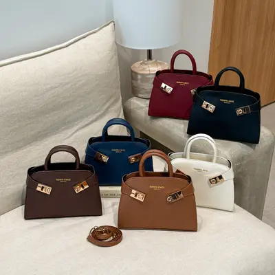 Women's Small Square Handbag, Solid Color Light Luxury Shoulder Bag