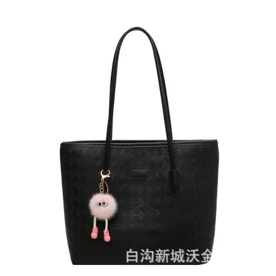 Women's Plaid Tote Bag, Large Capacity Single-Shoulder Handbag - 9