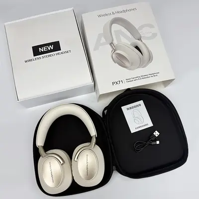 PX71ANC Over-Ear Bluetooth-Kopfhörer mit echter Geräuschunterdrückung, Metalllack - 8