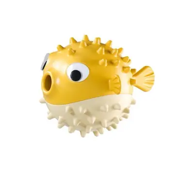 Quietschendes Hundespielzeug Springfisch mit waschbarem Zahnpflegeball - 6