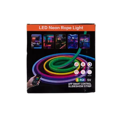 5V USB Neonlichtkette, wasserdicht für den Außenbereich, RGB Farbwechsel Lichtkette, Stimmungslicht für Wohnzimmer und Schlafzimmer - 7