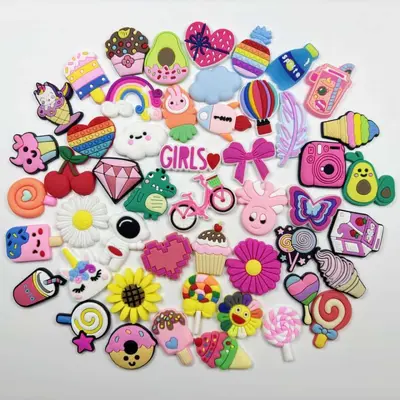 Croc Shoe Accessory, PVC Soft Rubber Flower Shoe Charm - 8
