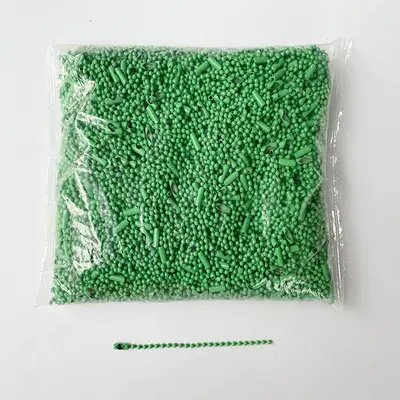 Makronenfarbene lackierte Rundperlenkette, DIY-Schmuckmaterial - 12
