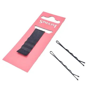 Black Card-Style Steel Hair Clip, Invisible Edge Clip