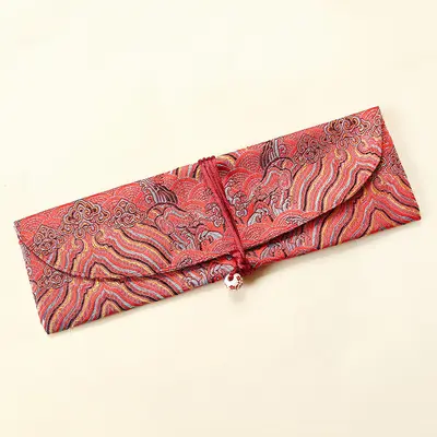 Lange Räucherstäbchenschachtel, Strukturkamm-Tasche, tragbarer Reiseräuchergefäß, Liegendes Räucherstäbchen-Etui, Sammler-Schmuckschatulle, Aufbewahrungstasche aus Stoff - 7