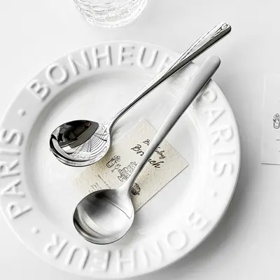 316 Stainless Steel Spoon, Long Handle, Children's Dinner Spoon