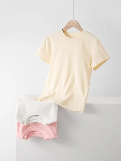 Women's Right Shoulder Short Sleeve T-Shirt French Round Neck 2025 Summer Short Elastic Thin Sexy Style Slimming Look Women's Short Top