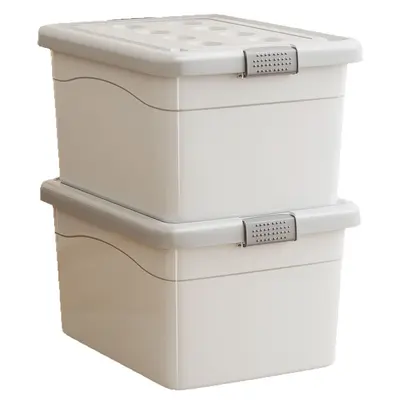 Extra large plastic storage box with wheels