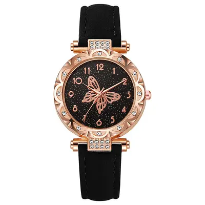 Cross-border new fashion watch women's fashion simple butterfly quartz belt electronic watch wholesale direct sales - 6
