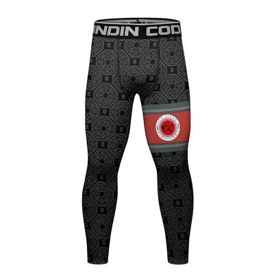 Men's Printed Compression Sports Long Pants for Running and Basketball - 11