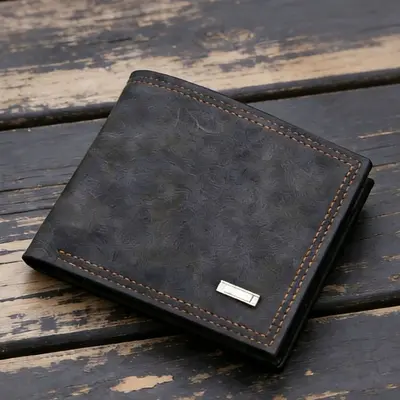 Herren-Lederbrieftasche, multifunktional, kurz - 8